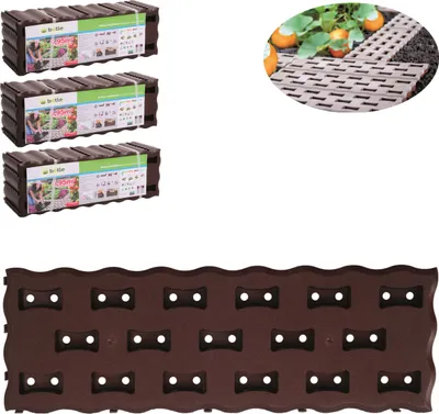 Produktbild von Gartenweg Gitterrostplatte Pflasterplatte, großer Abdeckungsbereich 2.85m2 Kunststoff Braun, 24 Stück Künstlicher Weg, Rasenwabe Rasenplatten
