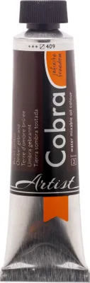 Obrázek produktu pro Cobra Artist olejová barva mísitelná vodou v tubě 40 ml, pálená umbra 409