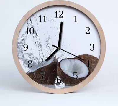 Produktbild von Holzuhr 20fi cm wanduhr - Kokosnüsse