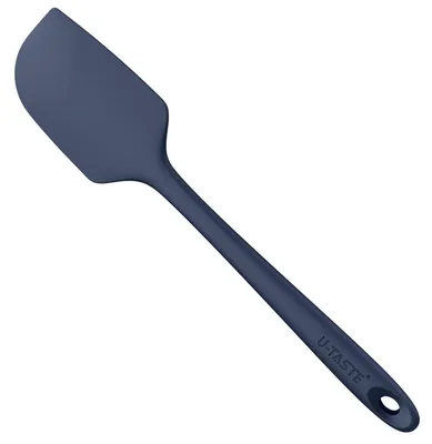 Productafbeelding van Grote siliconen spatel, 29 cm, donkerblauw | Hittebestendig tot 250°C | Flexibel en naadloos