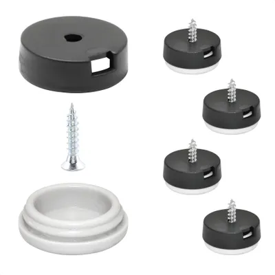 Produktbild von WAGNER QuickClick® Kunststoffgleiter HYPER - zum Schrauben, je 4x Basis & Schraube & Einsatz Ø 20 mm, DE Ware - 15809000