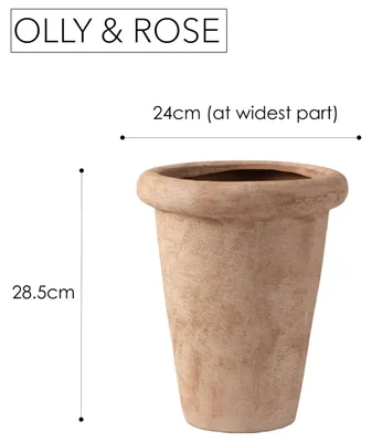 Produktbild von Pflanzenpot terracotta, 24 x 28,5 cm, hohe Pflanzgefäße, für innen und außen