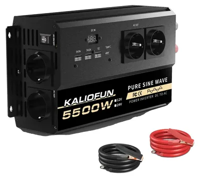 Obrázek produktu pro Měnič napětí, zásuvka s dvojitým výstupem, vysoký výkon, 12V 5500W, 220V, 50Hz