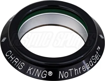 Image de Chris King Bearing Cap NoThreadSet, GripLock, 1 1/8", gras, noir