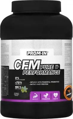 Image de Prom-In CFM Pure Performance 2250 g fraise / Protéines de lactosérum / Concentré de lactosérum instantané CFM enrichi d'enzymes digestives et de probiotiques