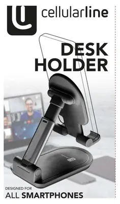 Immagine prodotto di Cellularline Desk Holder - Universale per Smartphones e Tablets Supporto da tavolo pieghevole per smartphones e tablets
