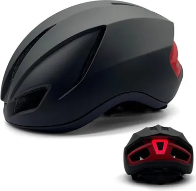 Produktbild von Fahrradhelm-LED-Licht, Stadthelm, Ultralight Cycling Mountainbike-Männer, Erwachsene, Ladung, hintere 56-60 cm