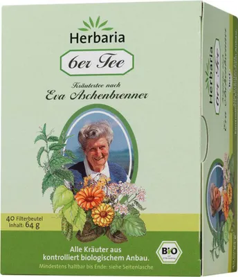 Image de Herbaria Tisane à 6 feuilles d'après Eva Aschenbrenner, 40 pcs. Sachets-filtres
