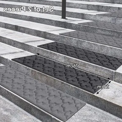 Immagine prodotto di Tappetino antiscivolo 76x21 cm, in 2 pezzi, per gradini esterni, cani anziani