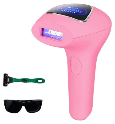 Productafbeelding van Laser epilatieapparaat, IPL-technologie, instelbare energieniveaus, kleur: roze, EU-stekker