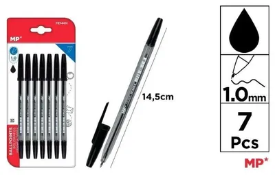 Immagine prodotto di Penna a sfera nera 1,0 mm, 7 pezzi