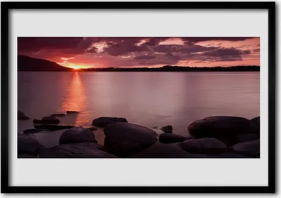 Produktbild von Bild 100x70 MDF-Rahmen Wandkunst Seesteinen Landschaft
