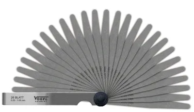 Produktbild von Vogel Germany Fühlerlehren Satz (26 Blatt, 0.03 ° 1,00 mm, 100 mm lang) 411010