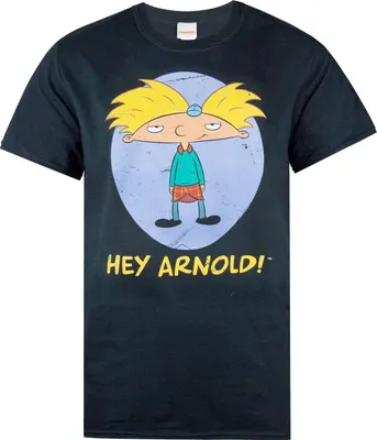 Obrázok produktu pre Nickelodeon - Pánske tričko "Hey Arnold" NS5263 (XXL) (čierne)