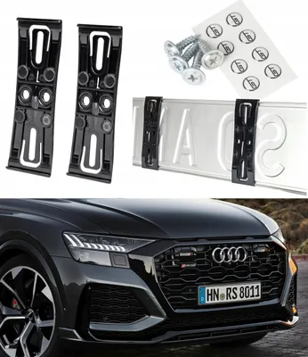 Zdjęcie produktu dla Bezramkowe Mocowanie Tablic Rejestracyjnych Ramka Czarny Połysk Premium *