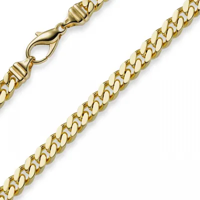 Produktbild von 6mm Panzerkette Kette Collier aus 585 Gold Gelbgold Goldkette 45cm Uni