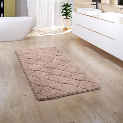 Produktbild von Badezimmerteppich Badematte Badteppich Badvorleger Flauschig Memory Foam 3D Grösse 50x80 cm