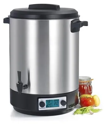 Immagine prodotto di Sterilizzatore vasetti elettrico serbatoio in acciaio inox con rubinetto schermo lcd e timer 45l 2500w Kitchen chef KCPST45XXL.LCD