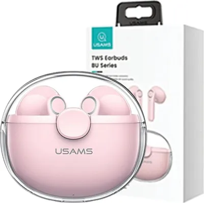 Image de Casque Bluetooth Usams 5.1 Tws Buseries Wireless Pink/Pink Bhubu04