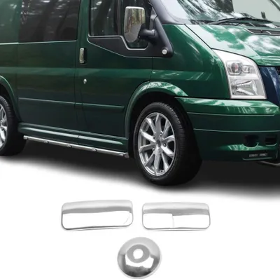 Image de Couverture de poignée de porte pour Ford Transit 2000-2014 en Acier Inox 3Pcs