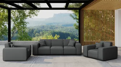 Obrázek produktu pro MALIBU zahradní set na terasu 3+1+1 tkanina Odyssey antracitová