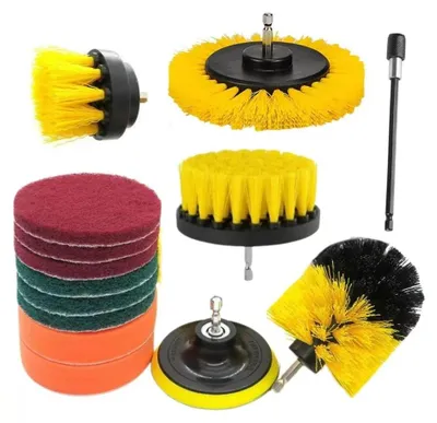 Image de Kit de brosses électriques, brosse de polissage, outil de nettoyage polyvalent, 15 modèles
