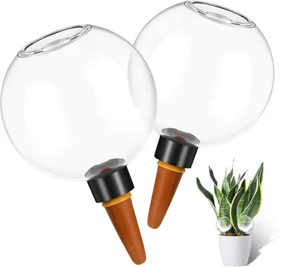 Imagen del producto de Esferas de riego transparentes, juego de 4 unidades, 500 ml, para riego de plantas