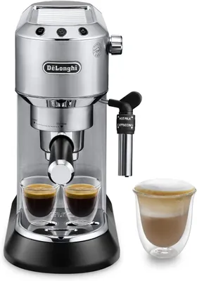 Obrázok produktu pre De’Longhi Dedica Style EC685.M, Espresso kávovar, 1,1 L, kávový sáčok, Mletá káva, 1300 W, Čierna, Kovová, Strieborná