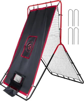 Obrázek produktu pro SucceBuy baseballová a softballová síť na odbíjenou, 3,5 x 4,5 stopy, trenažér nadhozu 2 v 1, síť na odbíjenou pro nácvik nadhozu a házení, odolný trenažér na odbíjenou