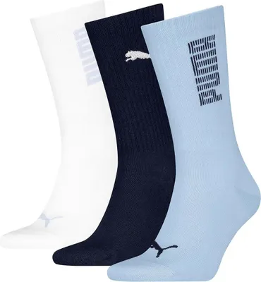 Produktbild von Puma 701233658 Crew-socken 3 Paare Weiß,Blau EU 35-38 Herren,Damen Weiß,Blau EU 35-38