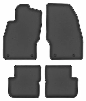 Image de Tapis de sol en moquette pour Opel Corsa D 2006-2015 (à hayon) – jeu 4 pièces, gris graphite, sur mesure – Wielganizator DURBAN