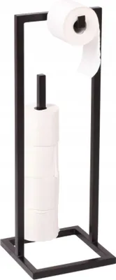 Produktbild von Toilettenpapierhalter stehend Toilettenpapier Aufbewahrung stehend Toilettenpapierständer Klopapierhalter Toilettenpapierständer 6 Rollen Schwarz 70cm