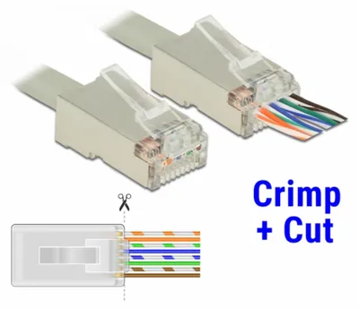 Obrázok produktu pre DeLOCK 86454, RJ-45, Priehľadná, Polykarbonát, Cat6, U/FTP (STP), Zlato