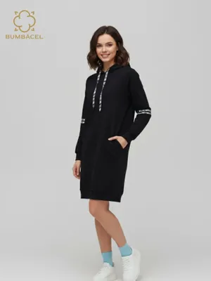 Immagine prodotto di Abito in cotone con maniche lunghe per donna, 2XL