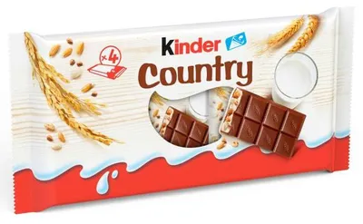 Produktbild von Kinder Country Schokolade 94g – Milchschokolade mit knuspriger Getreidefüllung Snack