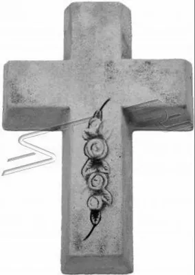 Produktbild von Grabengel Kreuz Grab Deko Grabschmuck Stein Dekoration Statue Skulpturen S111035