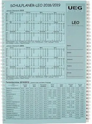 Produktbild von Lehrerkalender-Schulplaner LEO18-19 DIN A4