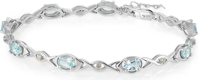 Zdjęcie produktu dla Bransoletka Vira Jewels 925/- srebro próby 925 19 cm biały topaz niebieski 147260001-2