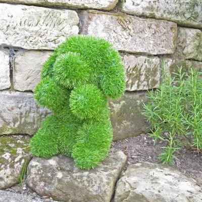 Obrázok produktu pre AniPlants, Grasfigur, "Hund", sitzend, Gartendeko, 36cm