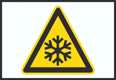 Produktbild von Achtung Kälte Symbol A2 (420x594mm) Schild