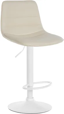 Produktbild von CLP Barhocker Lex Kunstleder creme Gestell Farbe weiß