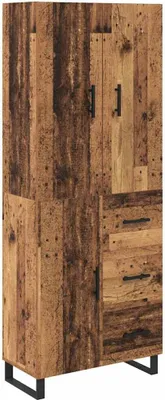 Immagine prodotto di Credenza con cassetto 2 pcs Legno vecchio 69,5 x 34 x 180 cm