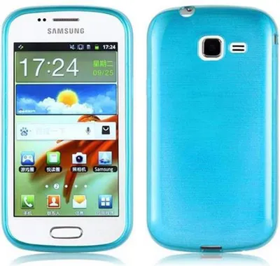 Produktbild von Cadorabo Hülle für Samsung Galaxy TREND Schutz Hülle in Türkis Schutzhülle TPU Silikon Etui Case Cover
