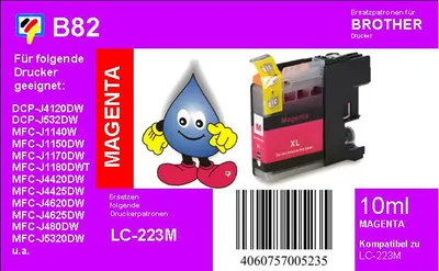 Produktbild von LC-223M magenta - TiDis Ersatzpatrone mit 10ml Inhalt