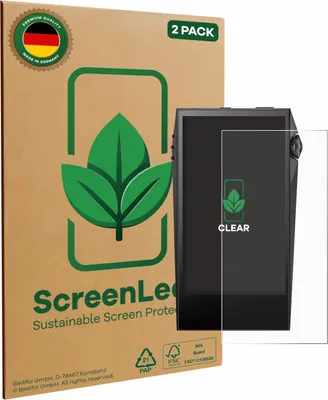 Produktbild von 2x ScreenLeaf Schutzfolie für Astell&Kern SP3000M nachhaltiger Displayschutz Display Schutz Folie Klar Transparent