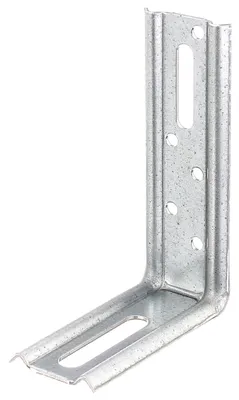 Immagine prodotto di Alberts 866259 Staffa di regolazione, angolo di 90°, in rilievo, con foro asolato, zincata sendzimir, 70 x 100 x 30 mm, set da 50