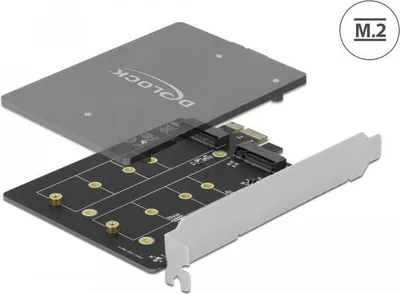 Image de DELOCK PCI Express x1 Karte zu 2 x intern M.2 Key B