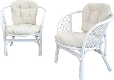 Produktbild von 2er-Set Rattansessel mit Kissen Sonja