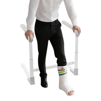 Image de Assis-debout Aide à la verticalisation pour personnes âgées Aide au levage réglable (Blanc+Gris)
