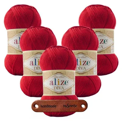 Produktbild von 5 x ALIZE Diva 106 Red mit Label